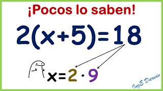 Resuelve una ECUACIÓN "sin despejar", aplica descomposición de números.