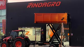 🚜Remolque Agrícola Elevador CIGARRON RINOAGRO con Tractor Kubota M5 115 CV