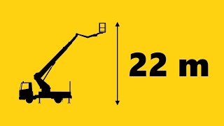 Zakres pracy podnośnika koszowego H 22 m
