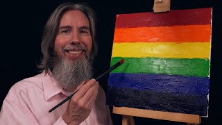 Painting the LGBTQ+ Rainbow Pride Flag | ASMR