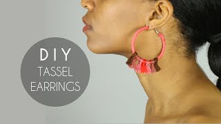 DIY Tassel Hoop Earrings