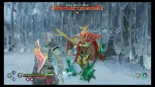 God of War Ragnarök-Berserker king Boss fight (Hrolf Kraki) Max Level No Damage GMGOW