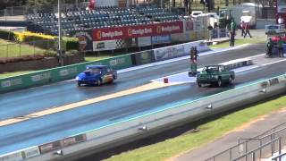 Sportsman Event 18-5-13 Willowbank Raceway Chevy Truck vs Commodore