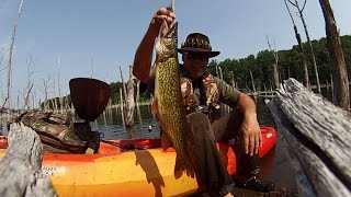 New Jersey Kayak Fishing! - Ken Beam fishes Merrill Creek in his `Yak 2015