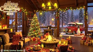 Snowfall in the Cozy Christmas Atmosphere - with Sweet Christmas Piano Music for Relaxation