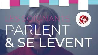 Des soignants parlent et se lèvent