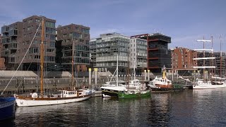 Hamburg, Germany: HafenCity, Sandtorhafen, Sandtorkai, Traditional Ships - 4K UHD Video (2160/60p)