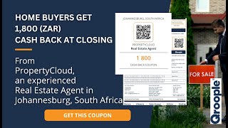 Home buyers get 1,800 (ZAR) cash back from PropertyCloud in Johannesburg, South Africa