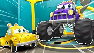 Learn about Safety | Monster Truck Gets Hurt After Stunt | Vehicle Repair | Kids Cartoon