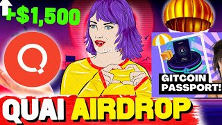 Quai Network AIRDROP Up $1,500 طريقة استعمال gitcoin passport للتاهل