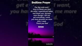 #bedtimeprayer #nightprayer #thankyoulord