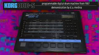 Korg DDD-5 Programmable Digital Drum Machine from 1987 - Demo