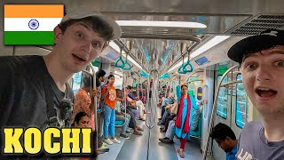 Foreigners First Time Riding the Indian Metro in Kochi, India! 🇮🇳