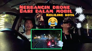 YANG NONGKRONG PADA HERAN 🤣, DRONE NGIKUTIN MOBIL KELILING KOTA‼️