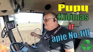 Pupų kūlimas ir pamąstymai apie no-till technologiją.