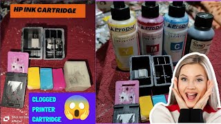 How to clean a clogged printer cartridge/how to fix dry ink Cartridge/clean ink Cartridge/