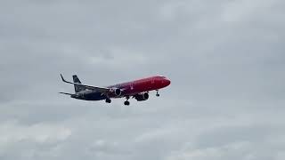 Alaska Airlines “More to Love” livery Airbus A321 landing at Los Angeles International Airport KLAX