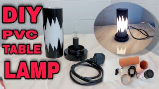 DIY Table Lamp using PVC Pipe for Room and Office Decor |Tonix Creations