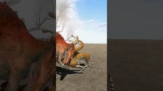 When Ancient Meets Wild Spinosaurus Battles a Tenacious Tiger