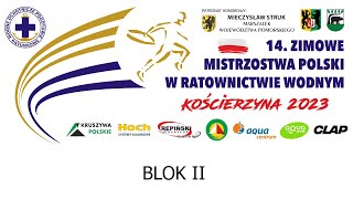 14 Zimowe Mistrzostwa Polski w Ratownictwie Wodnym 16-17 grudnia 2023 Kościerzyna BLOK II