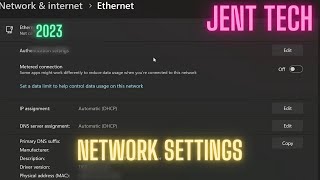 Network & Internet Settings in Windows 11 22h2