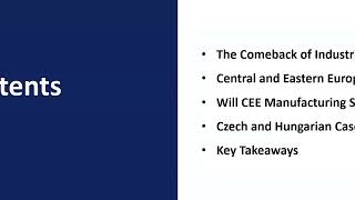 Rethinking Central and Eastern European Industrial Policy