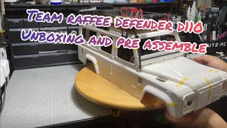 Team Raffee Land Rover Defender D110 wagon [ Unboxing + Pre Assemble before paint ]