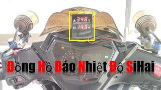 Đồng hồ báo nhiệt độ SiHai với 2 chức năng lắp cho xe máy