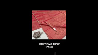 Exclusive Maheshwari Border Less Tissue Weaving Sarees