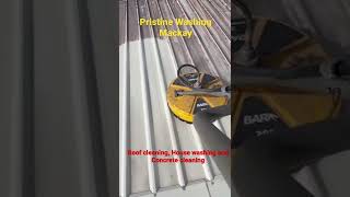 Roof cleaning with whirlaway