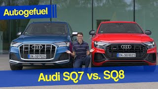 The V8 petrol is back! 2021 Audi SQ8 vs Audi SQ7 REVIEW - Autogefuel