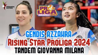 Si cantik Gendis Azzahra Tandem Giovanna di Jakarta Pertamina Enduro, Calon Rising Star Proliga 2024