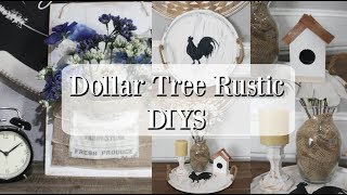 DOLLAR TREE RUSTIC DIYS | FARMHOUSE DECOR