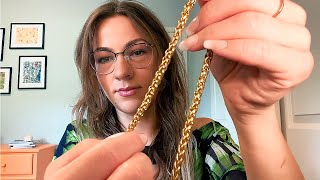 ASMR tingly jewelry (long nails, scratching, rubbing)