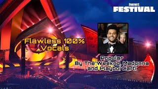 “Popular” by The Weeknd, Madonna and Playboi Carti - Flawless 100% (Vocals) | Fortnite Festival PS5