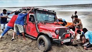 Mahindra Thar got stuck | Rescue Mission | Dahanu beach | Lockdown Drive