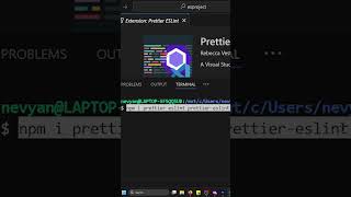 Install #eslint #prettier #javascript