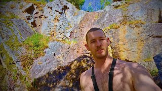 POV Climbing A Dry Waterfall