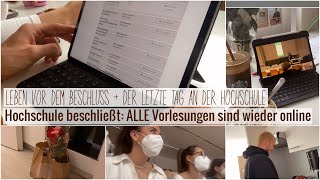 Studium Vlog | Letzter Tag an der Hochschule | Vorlesungen sind wieder online wegen Corona | sxrar