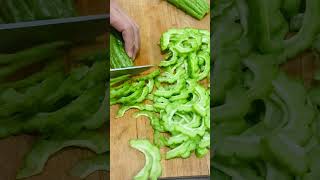 Slicing bitter gourd #shorts #youtubeshorts