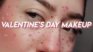 pink heart freckles | valentine’s day look