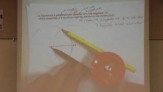 construction of a perpendicular bisector