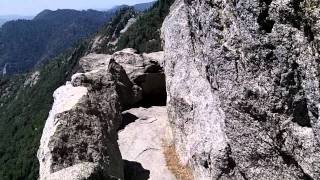 Descending Moro Rock, in the Sequoia National Park, Californ