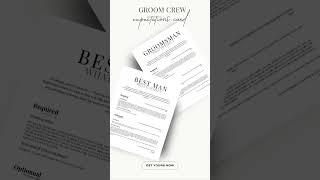 Groomsman What to Expect Card, Budget Wedding Proposal, Best Man Cost Wedding