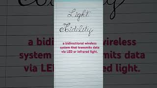 Li-Fi | Light Fidelity | Light Fidelity Technology #informationandcommunicationtechnology