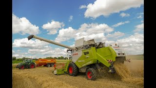 Gerst dorsen / Claas tucano 340 / Loonwerken Kennis Mark