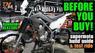 KAWASAKI KLX230S - SUPERMOTO conversion & test riding this OVERLOOKED dual sport!