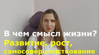 В чем смысл жизни? Развитие, рост, самосовершенствование.