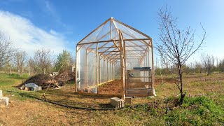 Ahşap sera yapımı 3x8 metre #4 | DIY greenhouse build #4 organik sebzeler/ bağ evi/ bahçe evi 2.7K