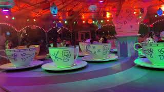 Mad Tea Party Ride at Disney's Mickey's Not So Scary Halloween Party with SPECIAL lighting. MUST SEE